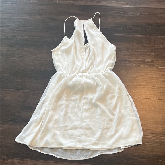 White Ruffled Halter Sundress Mini - Picture 3 of 3
